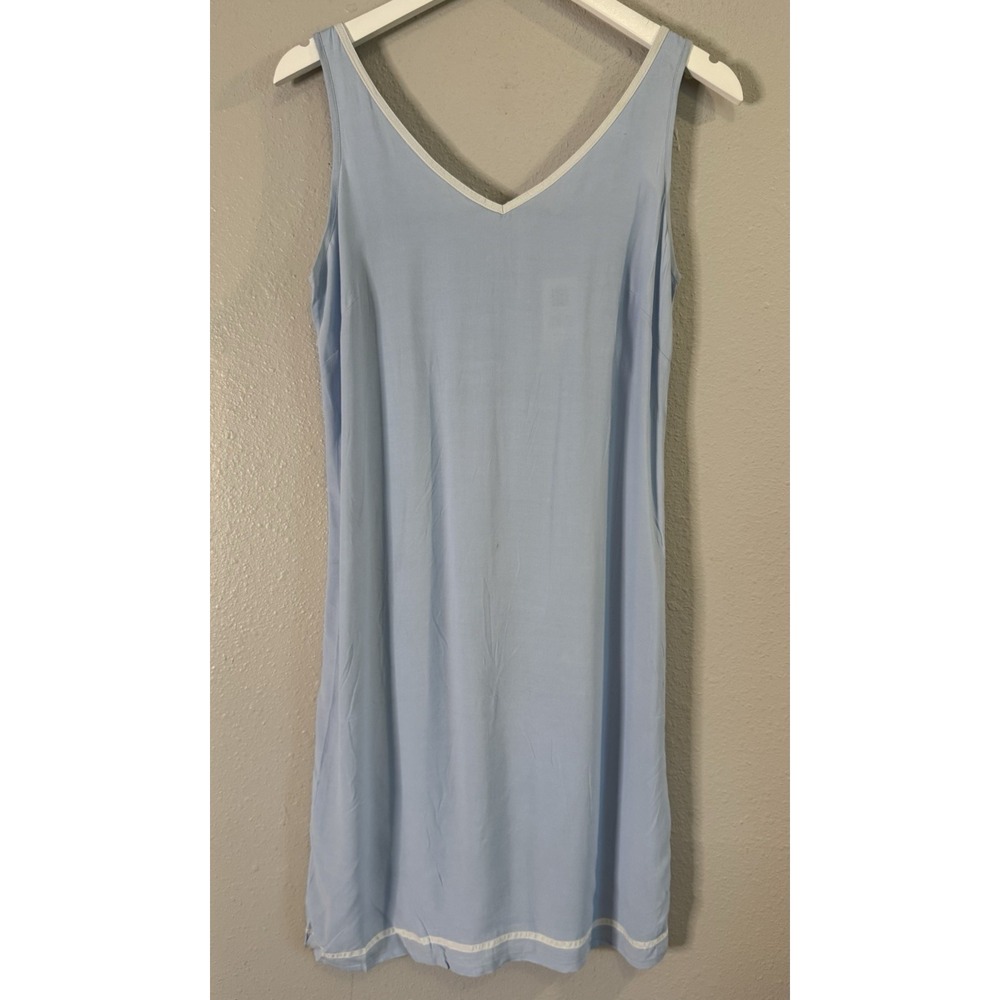 Y2K GAP Factory NWT Blue Rayon Shift Dress Sleeveless Minimalist Size S